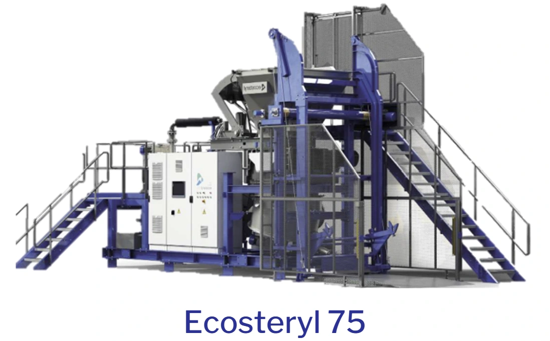 Ecoteryl 75 recycling machine shown in the onepager as proposed equipment.